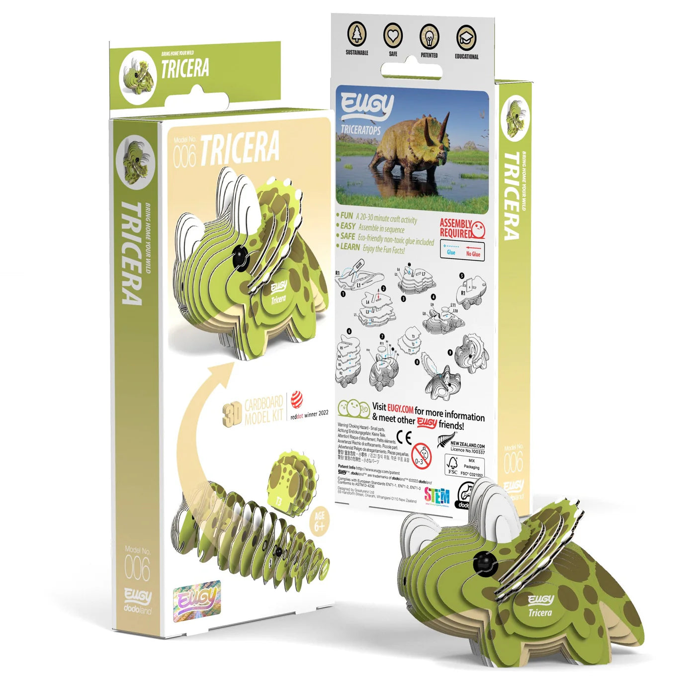 EUGY 3D Puzzle -Tricera