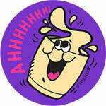 Ahhhhhhh! - Milk Shake scent Retro Scratch 'n Sniff Stinky Stickers (24 Ct)