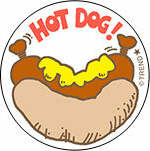 Hot Dog! - Hot Dog scent Retro Scratch 'n Sniff Stinky Stickers (24 Ct)