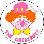 The Greatest! - Cherry scent Retro Scratch 'n Sniff Stinky Stickers (24 Ct)