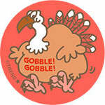 Gobble! Gobble! - Spice scent Retro Scratch 'n Sniff Stinky Stickers (24 Ct)