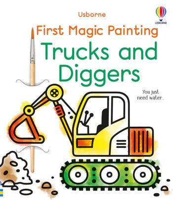First Magic Painting Book - Trucks & Diggers