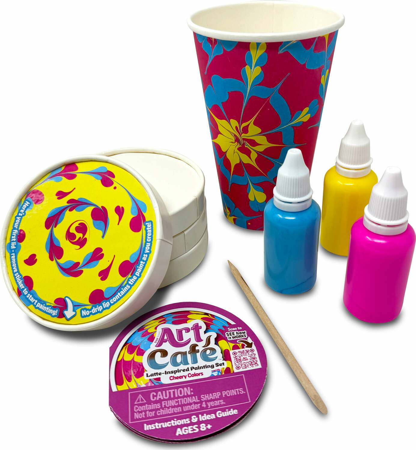 Art Café Latte-Inspired Painting Set - Cheery Colors