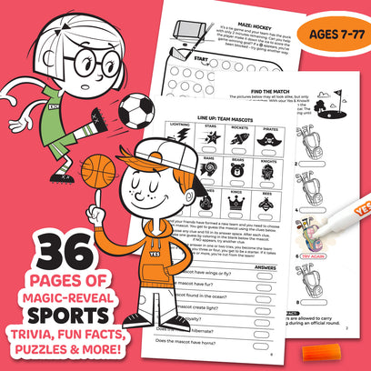 The Original Yes and Know Invisible Ink Trivia Game Books: Spectacular Sports