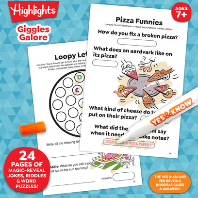 The Original Yes and Know Invisible Ink Trivia Game Books: Highlights Giggles Galore