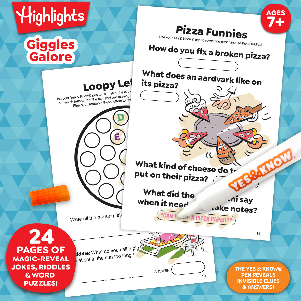 The Original Yes and Know Invisible Ink Trivia Game Books: Highlights Giggles Galore