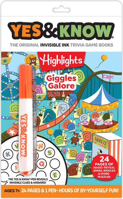 The Original Yes and Know Invisible Ink Trivia Game Books: Highlights Giggles Galore