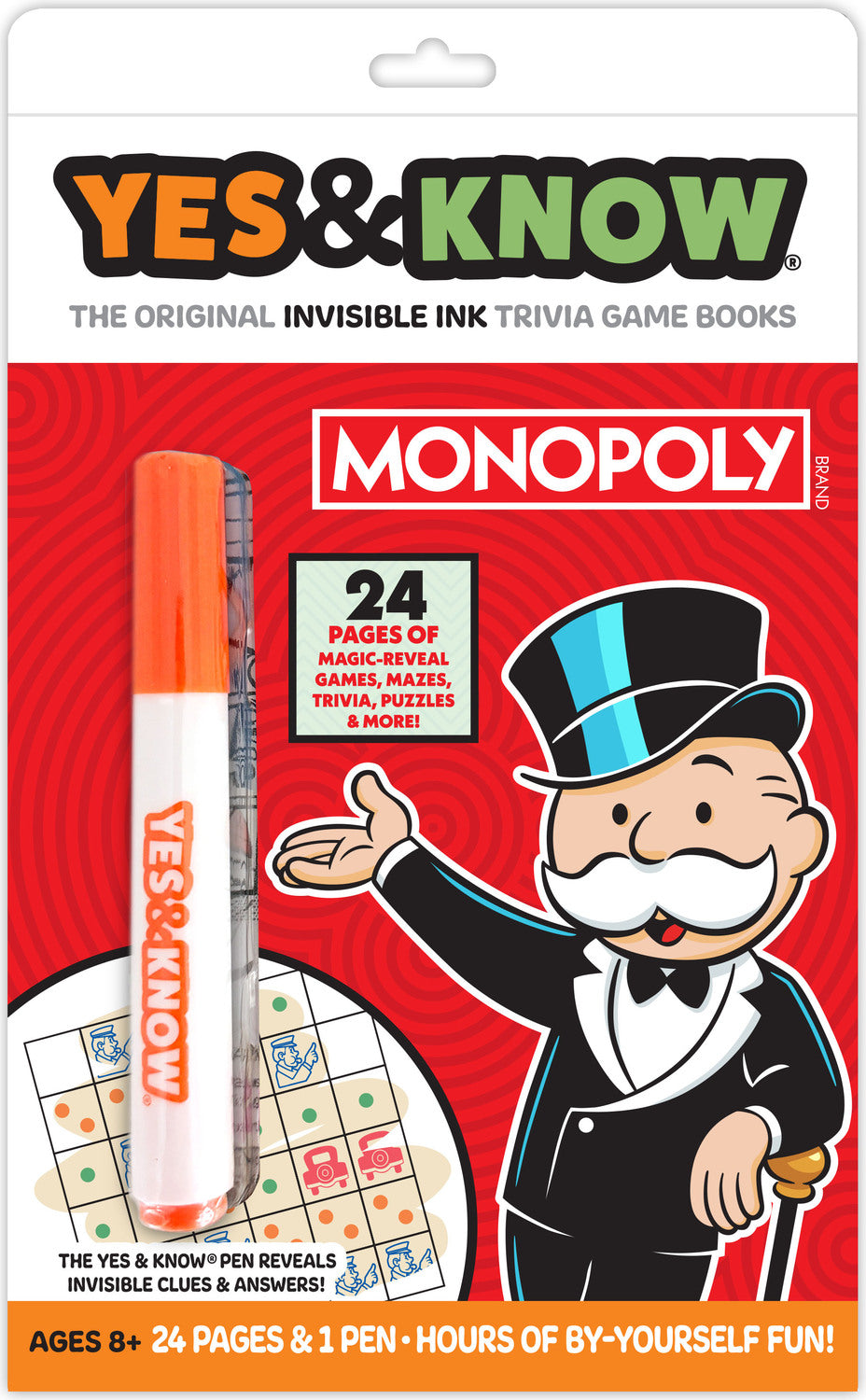 The Original Yes and Know Invisible Ink Trivia Game Books: Monopoly