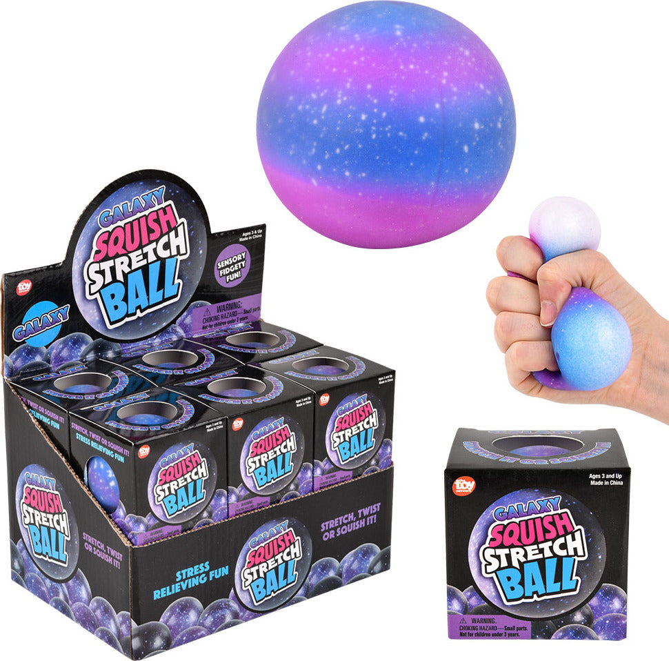 Squish and Stretch Galaxy Gummi Ball 2.5" (sold individually)