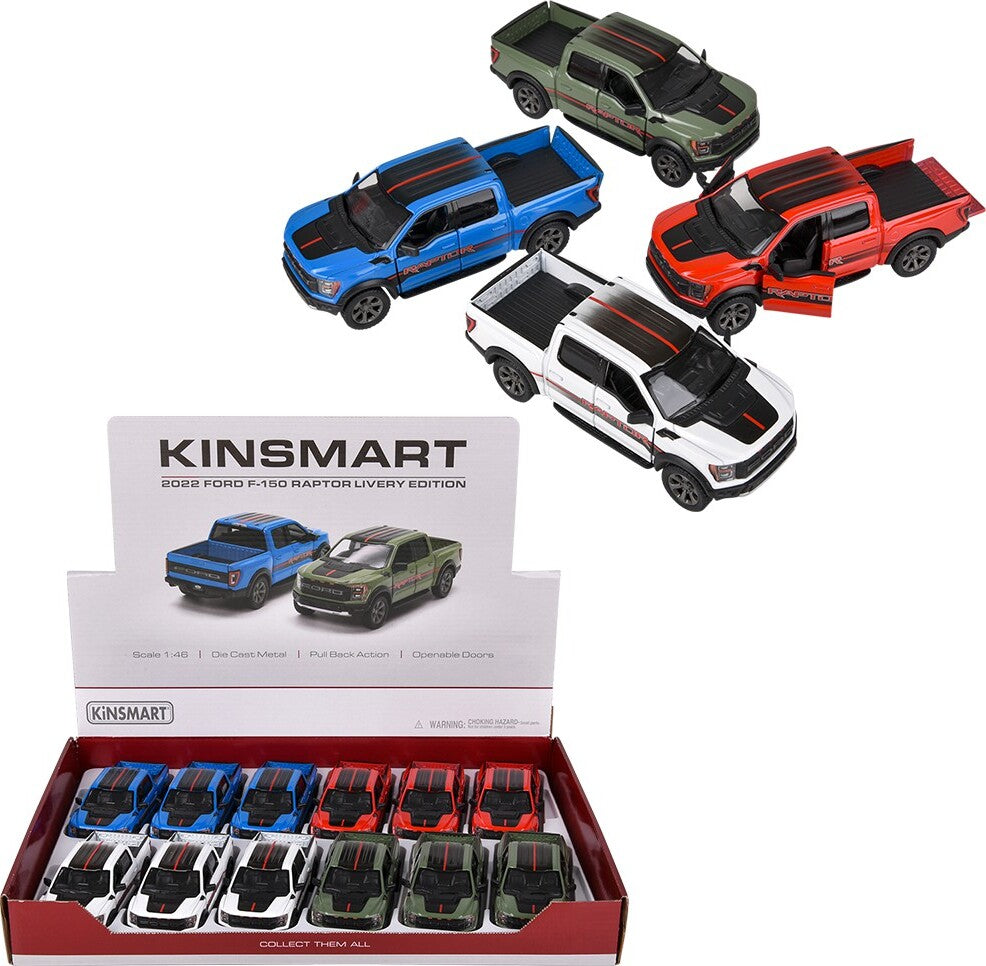 5" Diecast Pull Back 2022 Ford F-150 Raptor Livery Edition