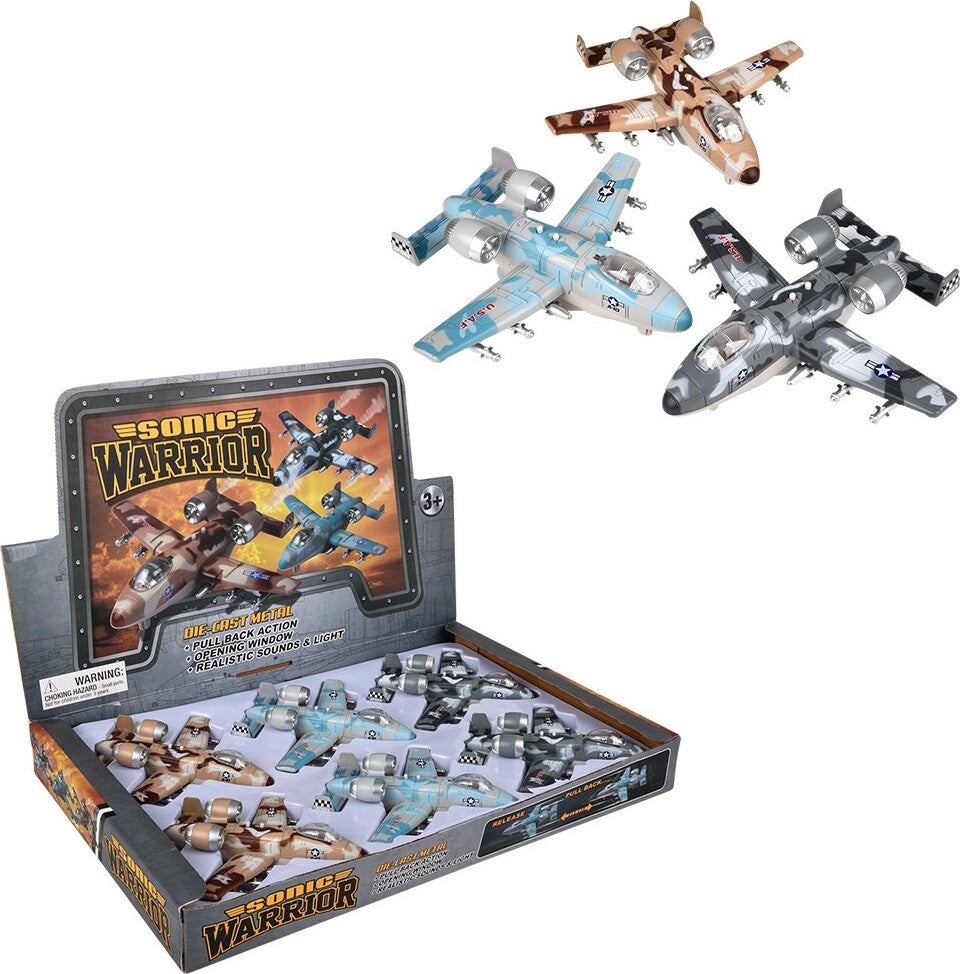 6" Die Cast Pull Back Sonic Jet (assortment - sold individually)