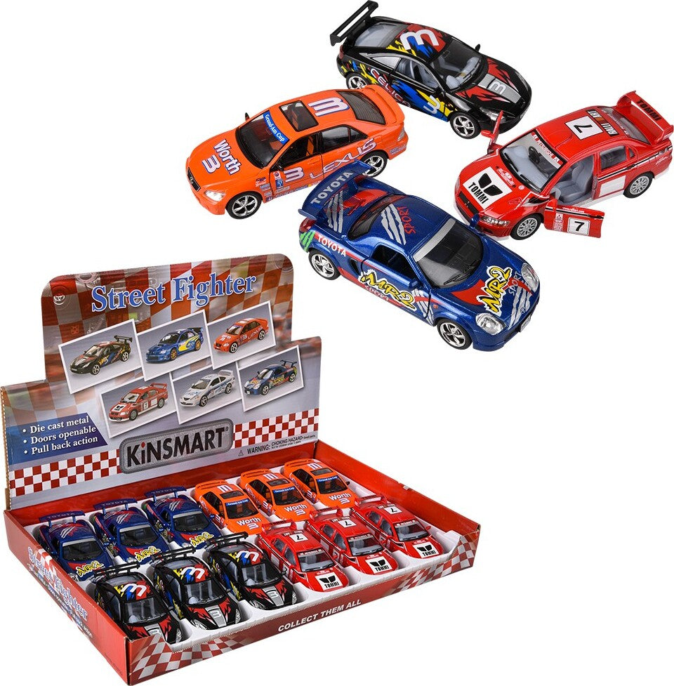 5" Diecast Pull Back Street Racer (assorted)