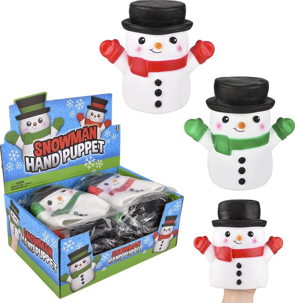 6" Snowman Stretchy Hand Puppet (assortment - sold individually)