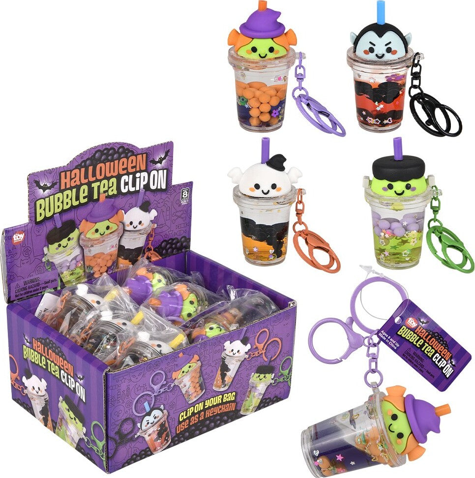 Halloween Bubble Tea Clip on 2.25" 12ct