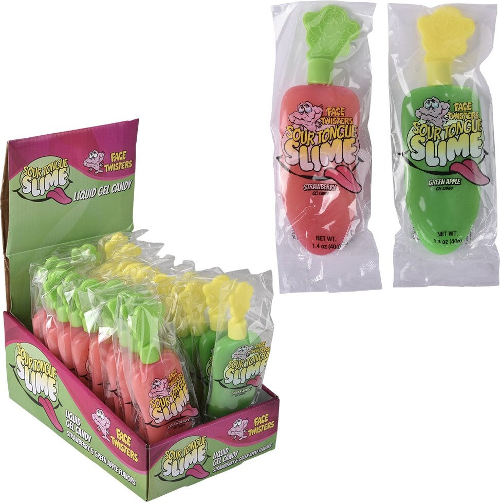 Sour Tongue Slime Candy Gel Straw/apple