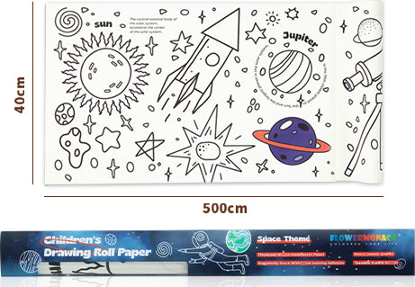 Childrens Drawing Rolling Paper - Space (16.4 Feet!)