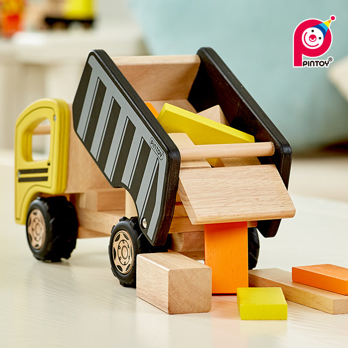 Dumper Truck Wooden Construction Vehicle