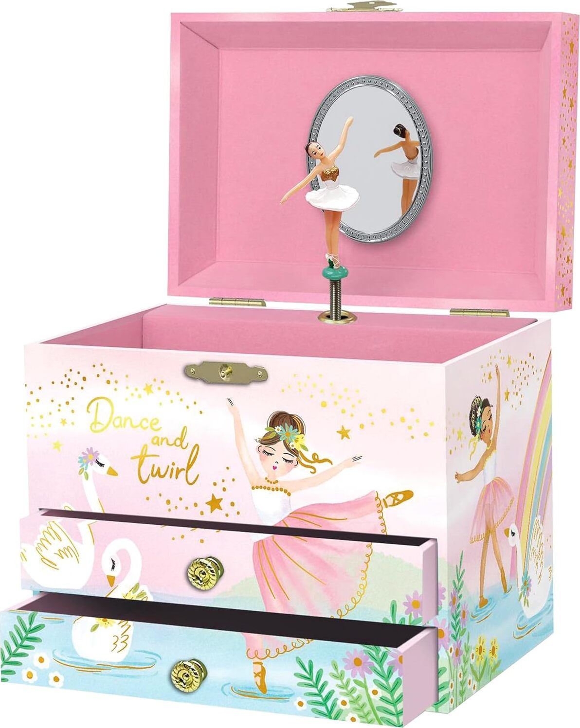 Ballerina Musical Jewelry Box 2-Drawers