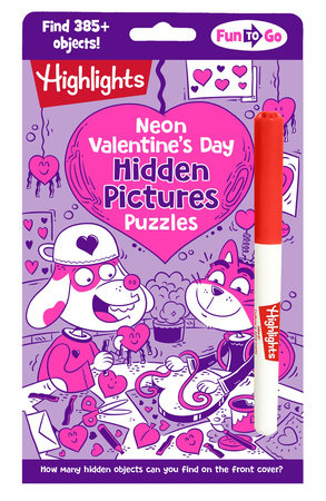 Neon Valentine's Day Hidden Pictures Puzzle Book