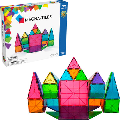 MAGNA-TILES Classic 32-Piece Magnetic Construction Set, The ORIGINAL Magnetic Building Brand