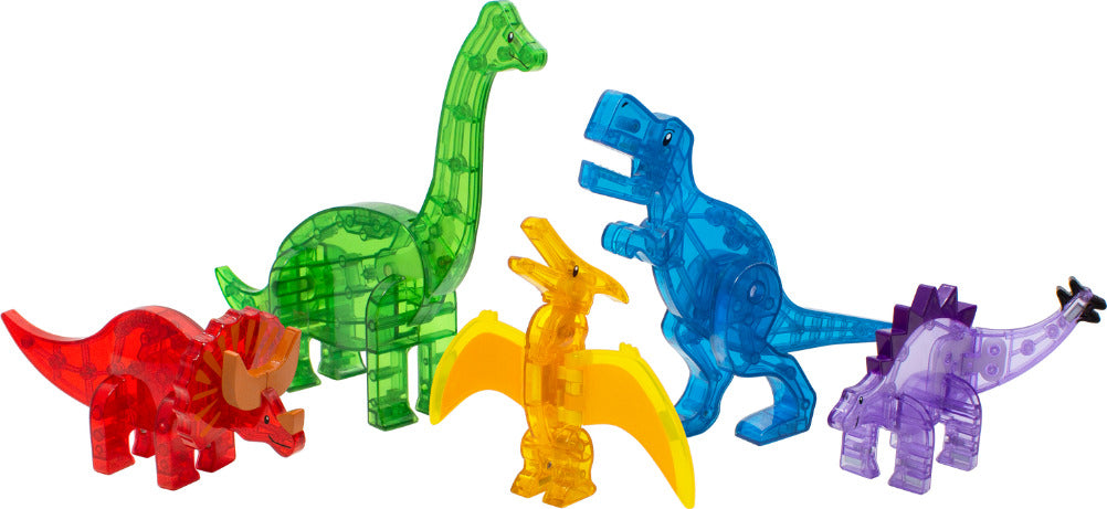 MAGNA-TILES Dinos 5-Piece Magnetic Construction Set, The ORIGINAL Magnetic Building Brand