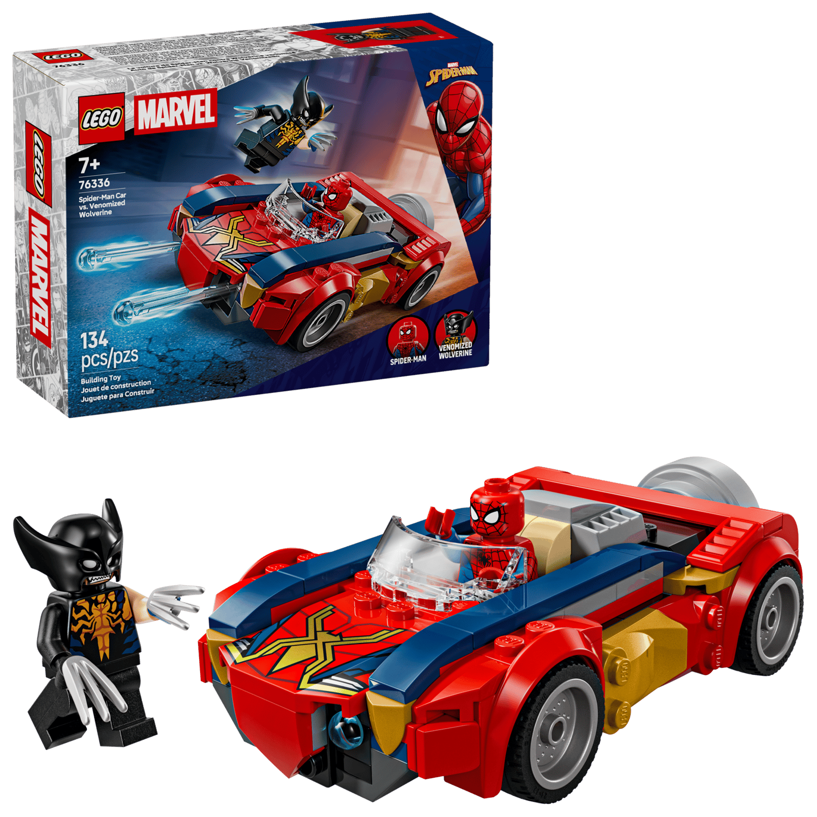 Lego Spider Man Car vs Venomized Wolverine