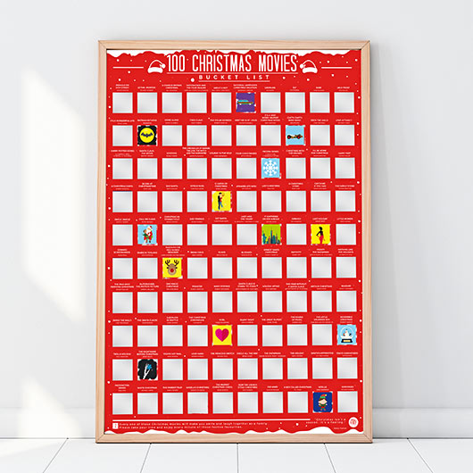 Christmas Movies Scratch Off Poster