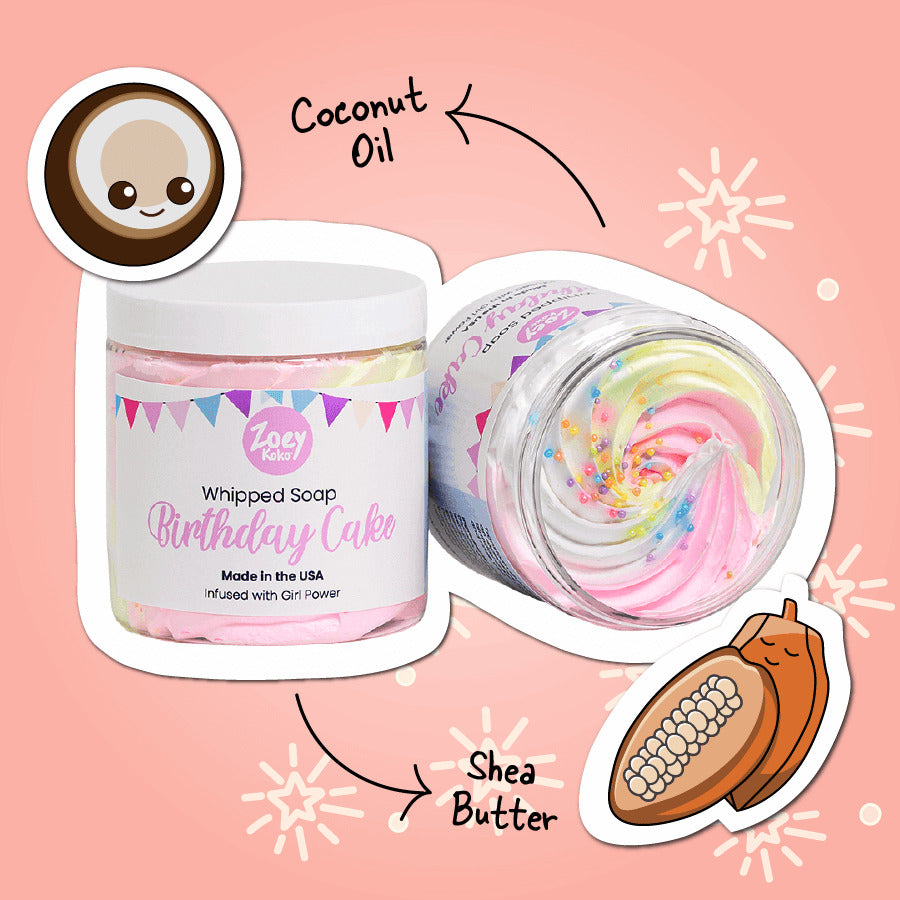 Birthday Cake Whipped Soap (4 oz)