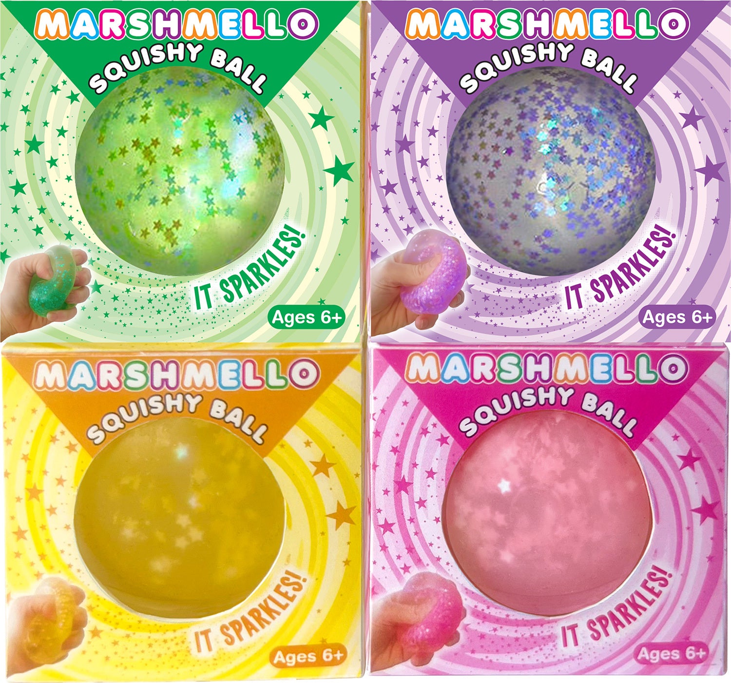 Marshmello Glow In The Dark Squishy Ball