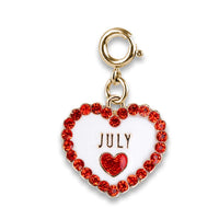 July Birth Stone Heart Charm