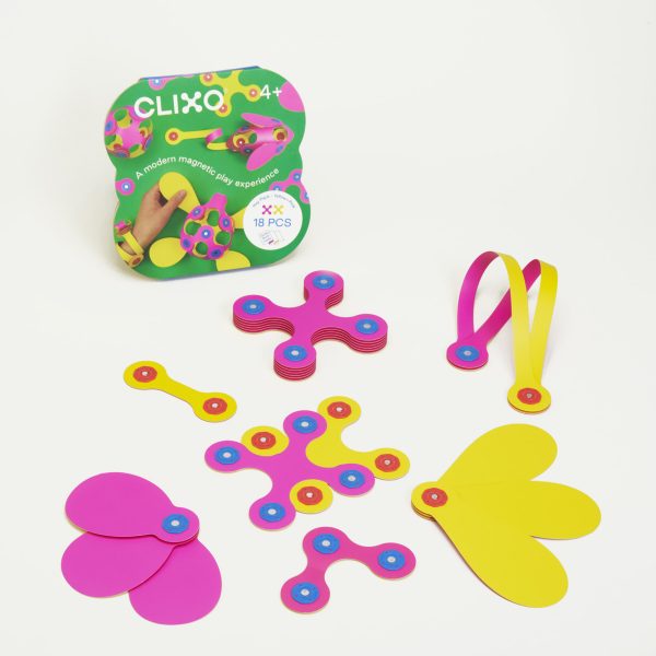 Clixo Itsy Pink and Yellow 18 Pc Set
