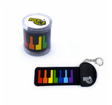 Micro Rainbow Piano Key Chain