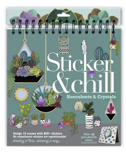 Sticker & Chill Succulents & Crystals