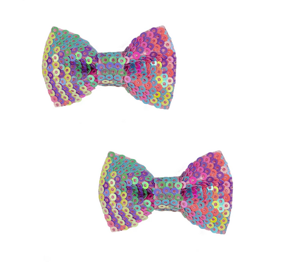 Rainbow Sequins Bows