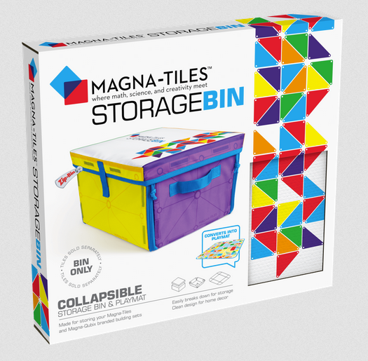 Magnatile Storage Bin & Interactive Playmat