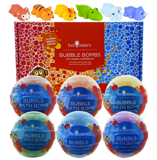 Zoo Animal Squishy Surprise Bubble Bath Bombs Set