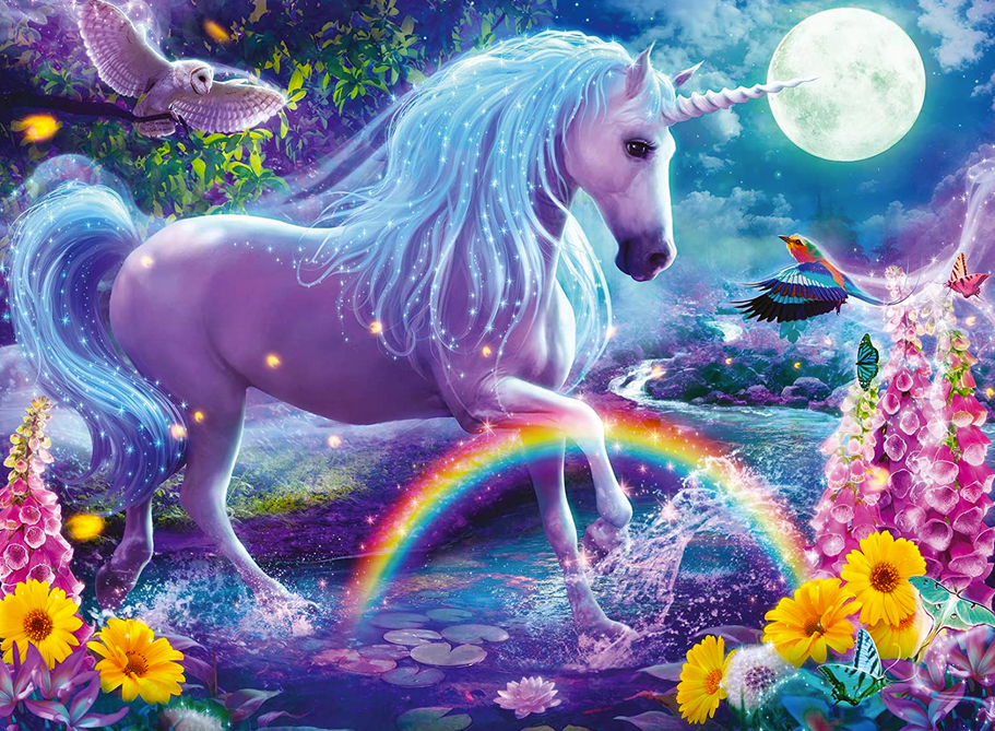 Glitter Unicorn 100 Pc Puzzle