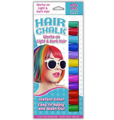 Hair Coloring Chalk, 12 Pack