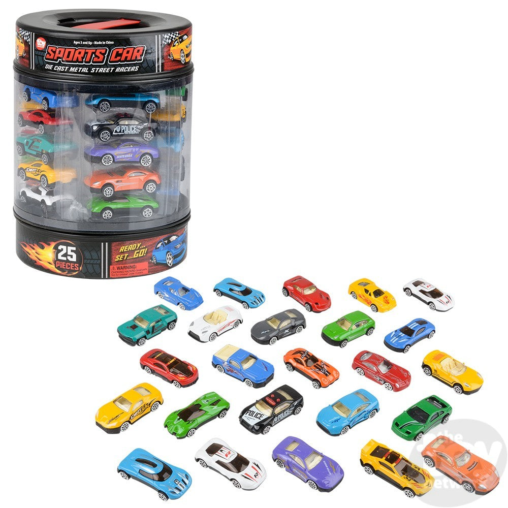 Die-Cast Car Set in Tire Carrying Case