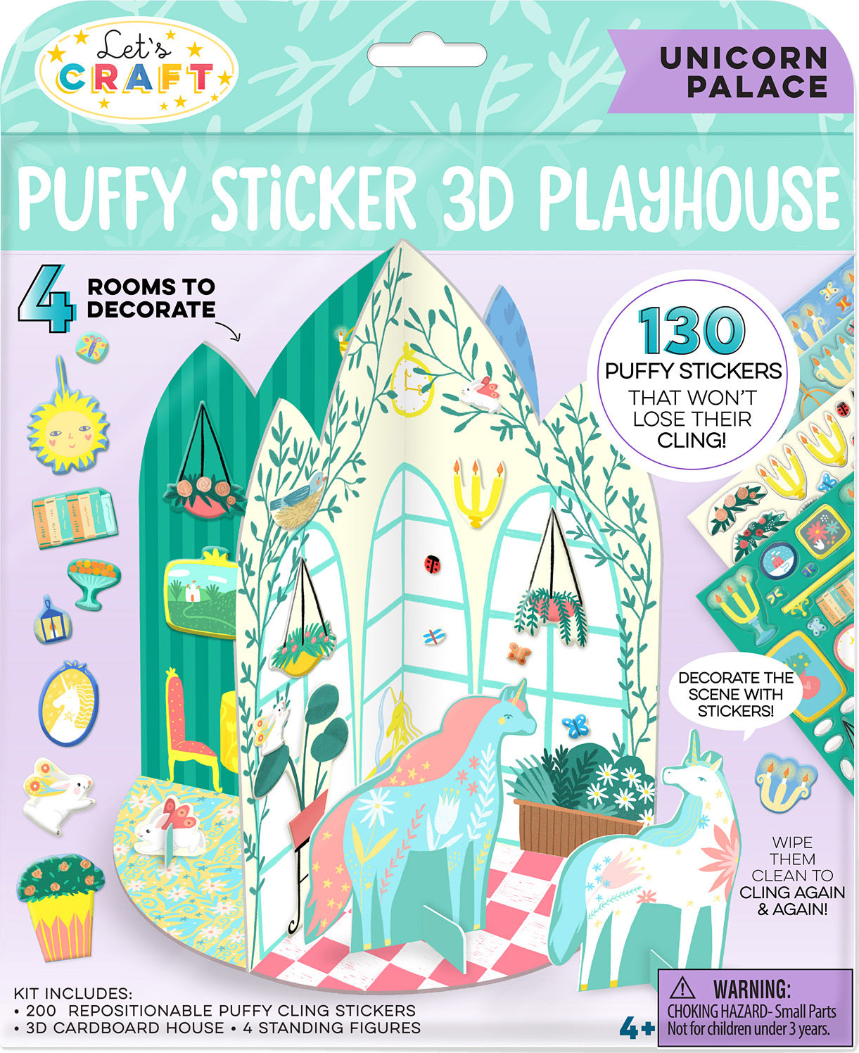 Puffy Sticker 3D Playhouse -Unicorn Palace