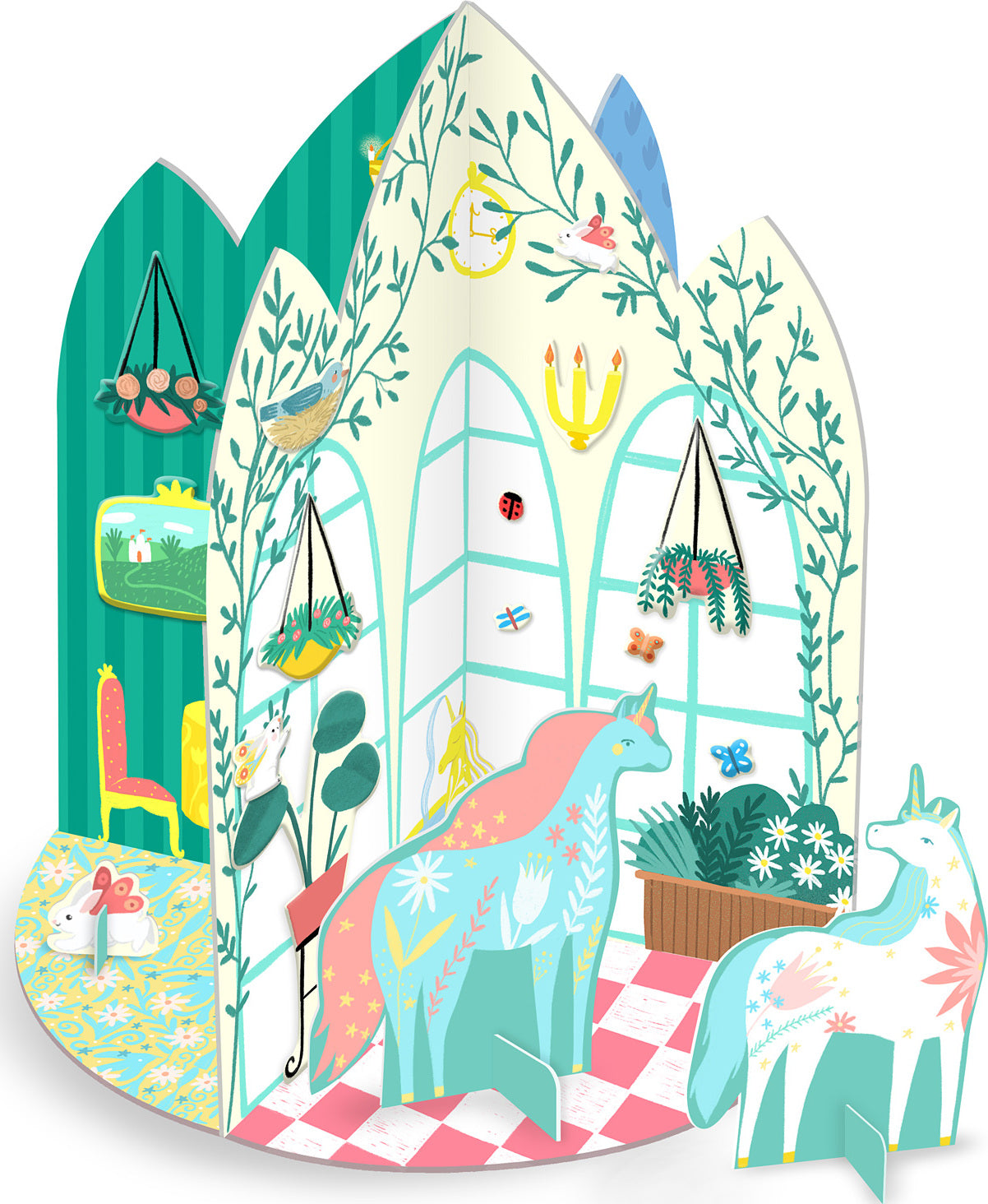 Puffy Sticker 3D Playhouse -Unicorn Palace