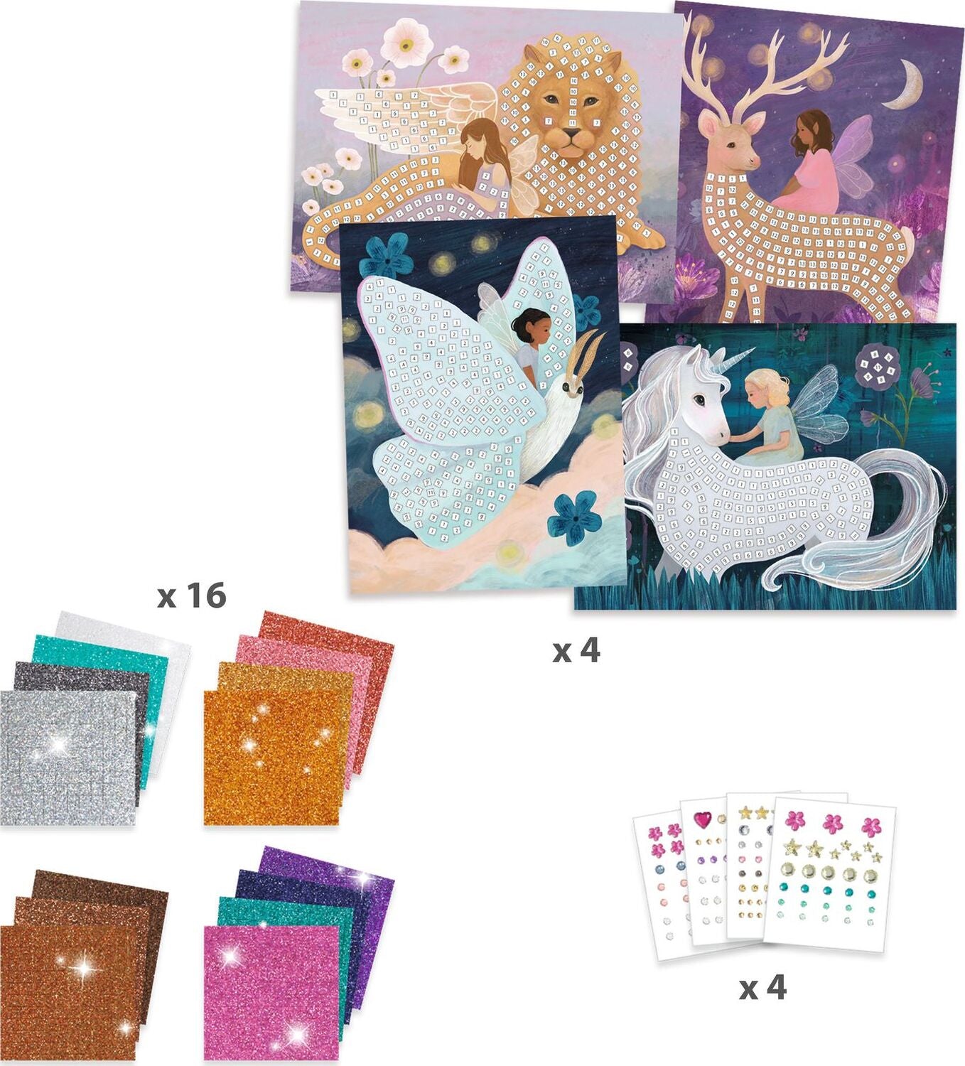 DJECO The Enchanted World Sticker & Jewel Mosaic