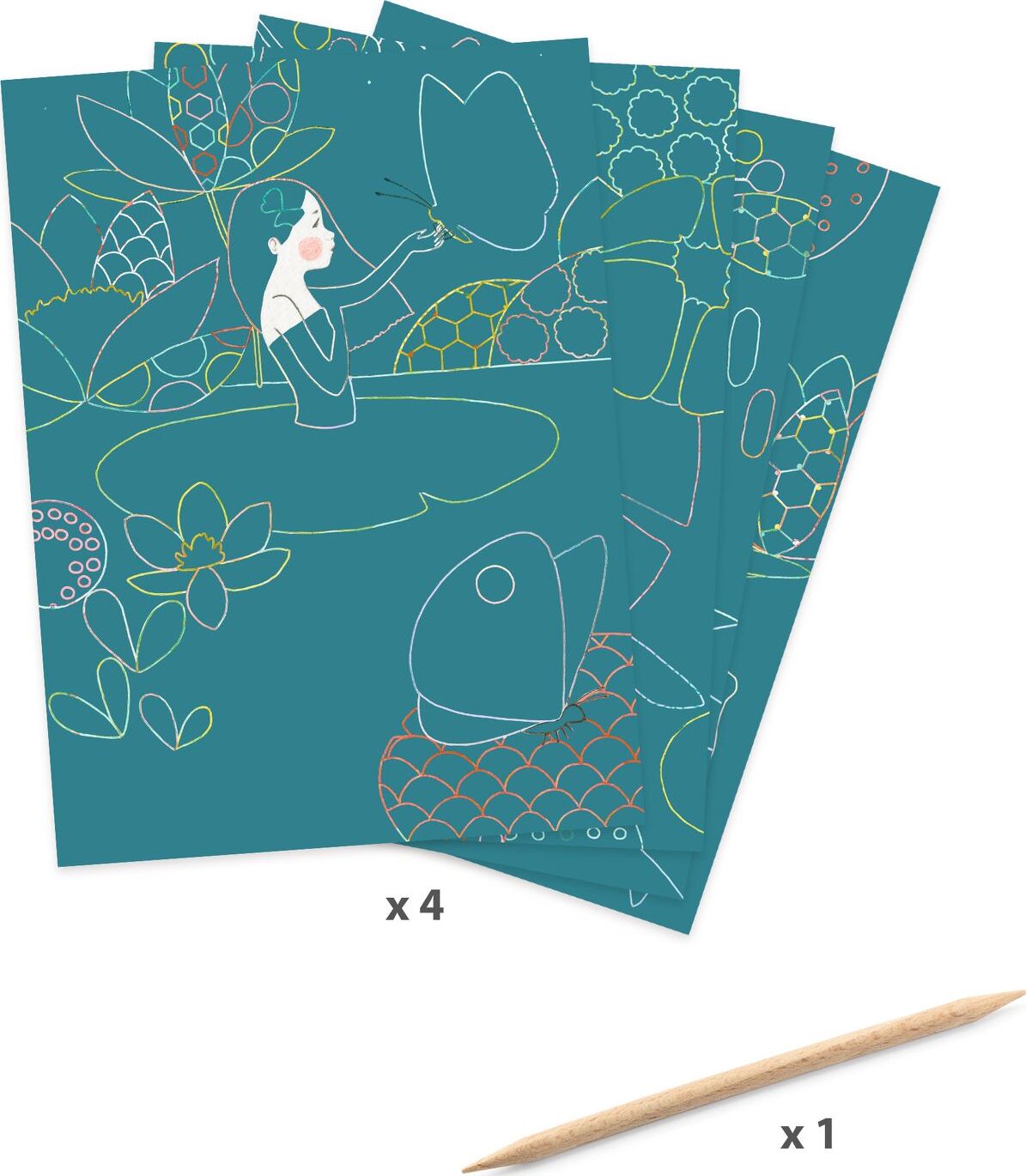 DJECO The Pond Scratch Cards Activity