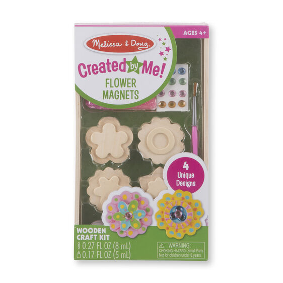 Flower Magnets Wooden Craft Kit