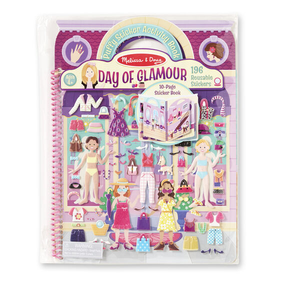 Deluxe Puffy Sticker Activity Book Day of Glamour