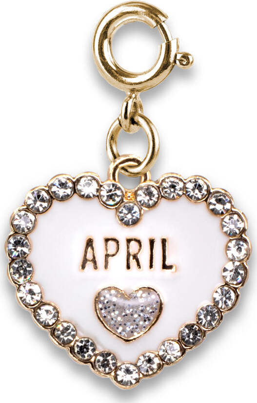 Gold April Birthstone Charm