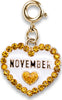 Gold November Birthstone Charm
