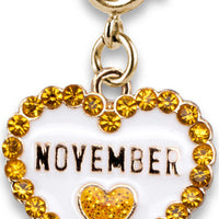 Gold November Birthstone Charm