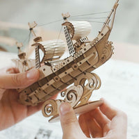 3D Modern Wooden Puzzle - Sailing Ship