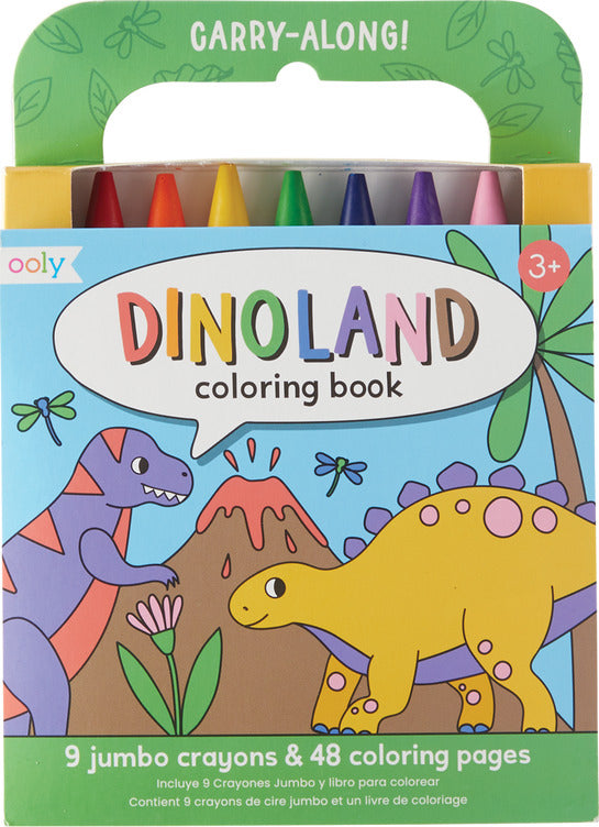 Carry Along Coloring Book Set - Dinoland